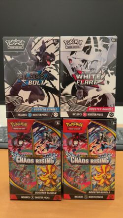 Pokemon Prismatic Black Bolt White Flare Chaos Rising