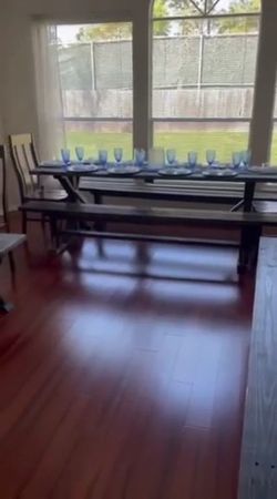 8ft Farmhouse Tables With Benches