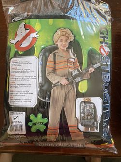 Kids Large Unisex Ghostbusters Costume Deluxe With The Proton Pack