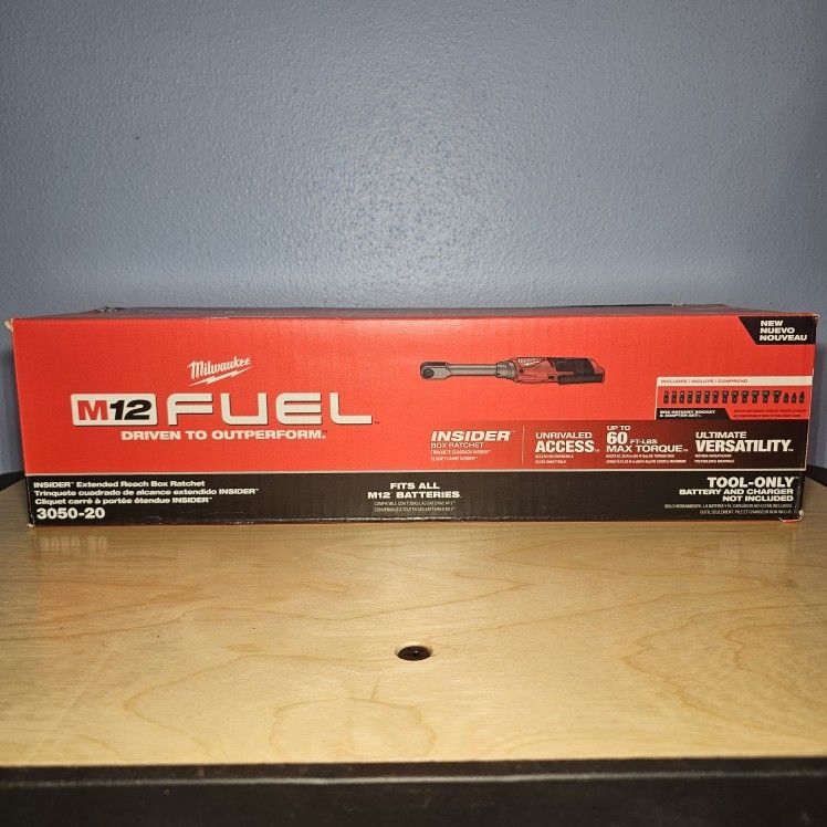 Milwaukee M12 Fuel Insider Extended Reach Box Ratchet
