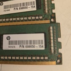 4 X 4GB SAMSUNG/HP 154 Pin DDR 3 Ram