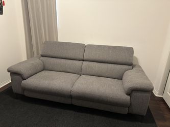 Modern Gray Reclining Sofa