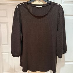 Women’s Brown Long Sleeve Blouse 