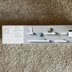 White Floating Wall Shelves 5 Piece Project 62