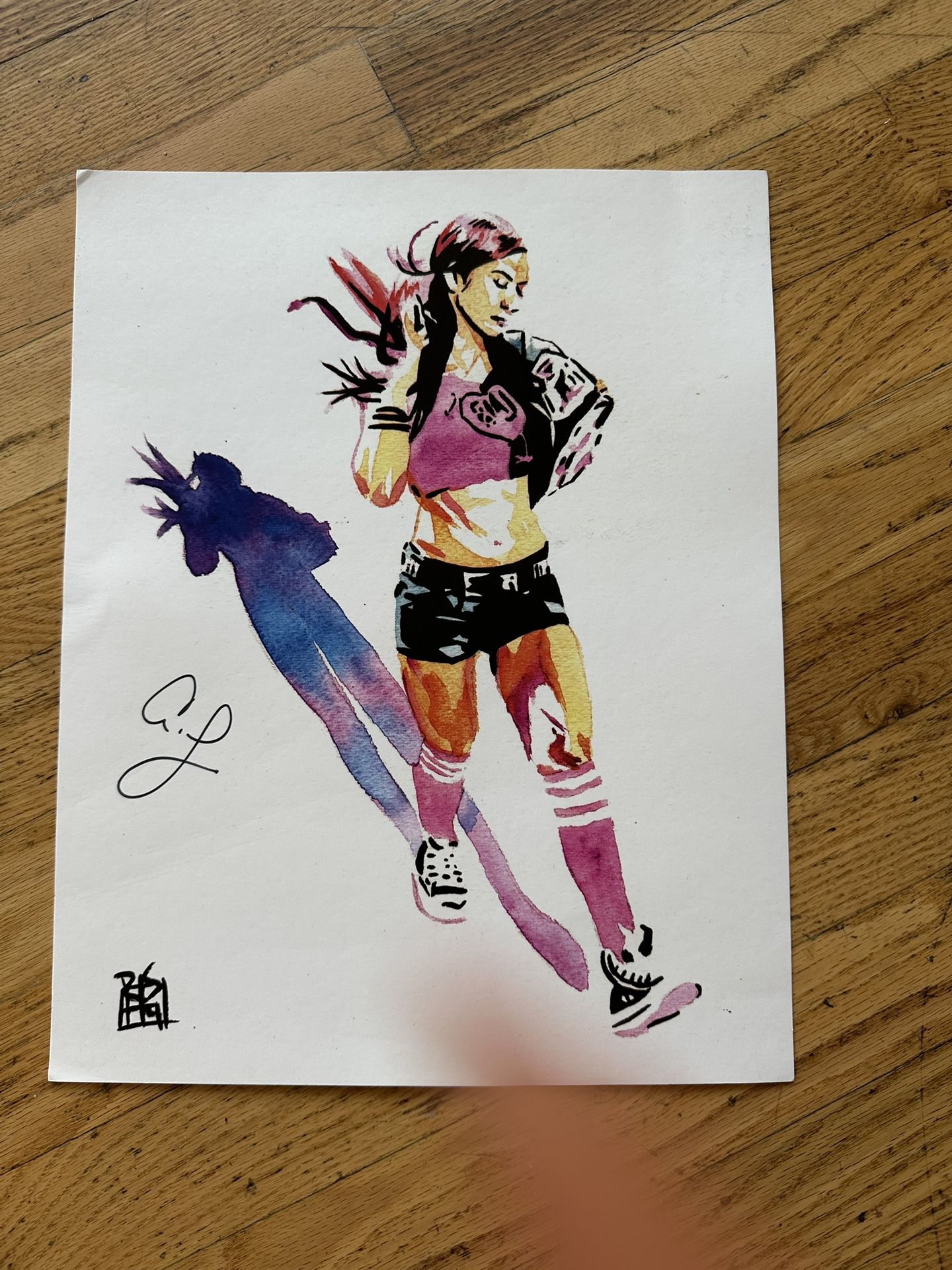 AJ Lee Signed Print