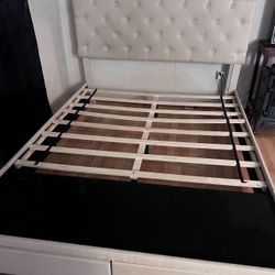 Queen bed frame with 2 Pull Out drawers