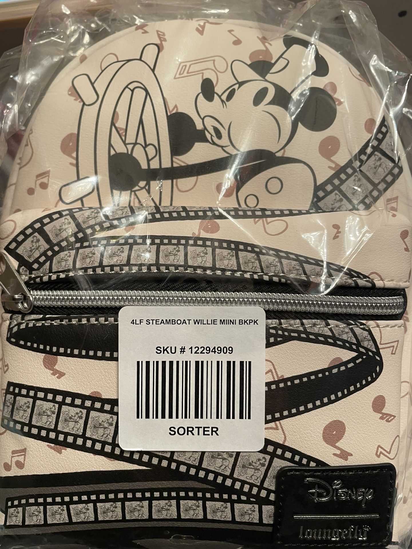 Loungefly Disney Mickey Mouse Steamboat Willie Brand New Sealed Mini Backpack