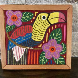 South American Embroidery Art Piece 