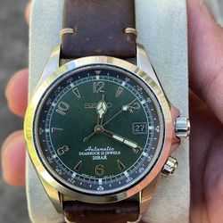 Seiko Alpinist SARB017 [Hirsch Ranger Leather Strap + Uncle Straps Jubilee Bracelet] - SERVICED