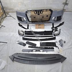 Audi A4 front Bumper complete RS4 style faclift Diffuser for 2017-2019 A4 S4