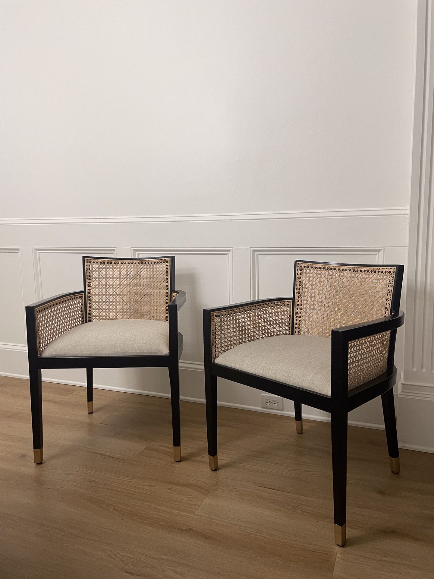 Cane Accent Chairs 