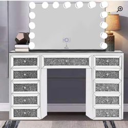 Vanity -mirror Usb And 9 Drawers Vanity Storage 