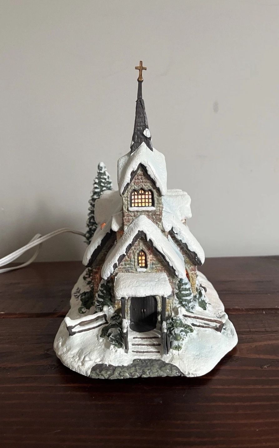 Thomas Kinkade Light Hope Church Hawthorne Christmas Village NO BOX Vintage Y2K