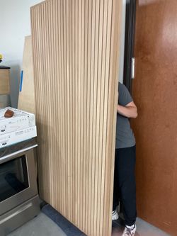 Custom white oak barn doors