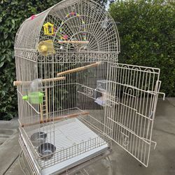 Beautiful Bird Cage On Wheels 