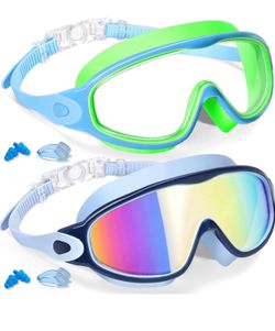Brandnew 2 Pack Kids Swim Goggles for 3-15 UV Protection Anti-Fog Pool Water Swimming Goggles For Boys Girls Youth Toddler