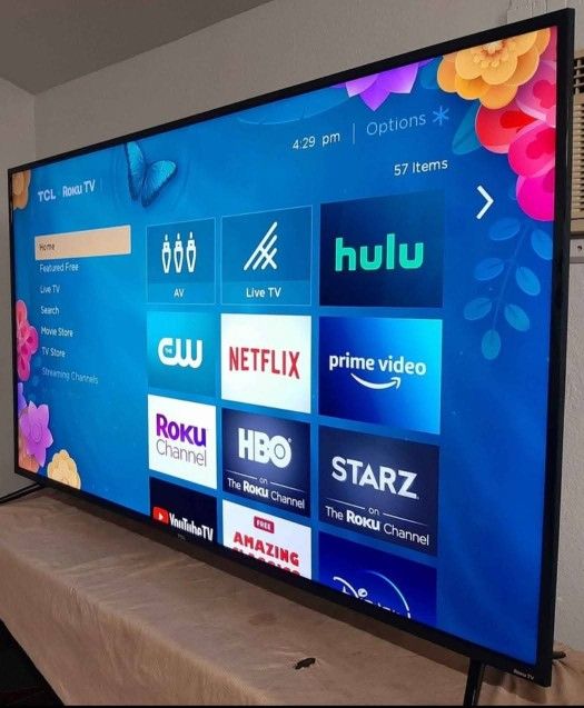 🟢SMART TV TCL 75" 4K ROKU LED HDR DOLBY VISION FULL UHD 2160p🔴 ( NEGOTIABLE )🟡 FREE DELIVERY 🟢