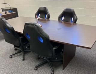 Bush Business Furniture 96W x 42D Boat Shaped Conference Table