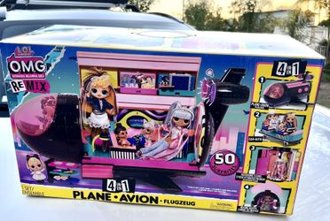 Brand New!!! LOL Surprise OMG Remix 4 In 1 Plane Playset