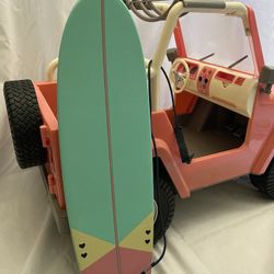 18” Doll Jeep & Surf Board