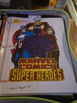 Hand Drawn Marvel Superheroes Retro Style