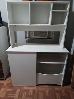 White desk cabinet