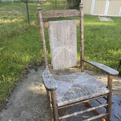 Weathered Cracker Barrel Rocking Chair