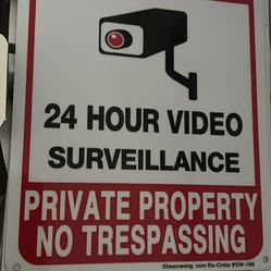 4 Faux security Camera’s With Signage 