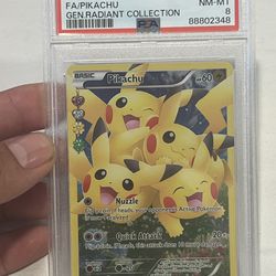 2016 Pikachu Radiant Collections PSA GRADED