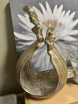 Gold Abstract Decorative Sculpture