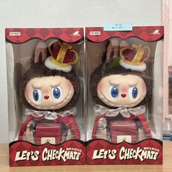 THE MONSTERS Let's Checkmate Series-Vinyl Plush Doll Labubu - The King (Valentine’s Edition) 