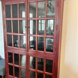 Large Farmhouse Shabby Chic Cabinet