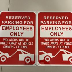 Business tow away sighs