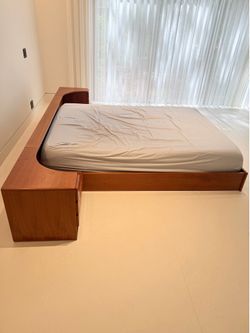 Selig Mid century Queen bed end tables