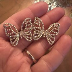 Butterfly Crystal stud earrings