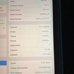 Apple iPad Air 1st Gen With Cellular AT&T