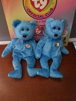 Blue beanie babies