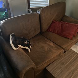 Leather Two-Seat Couch