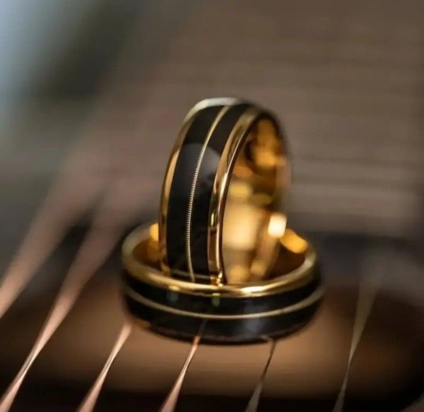 Men's 8mm Tungsten Creative Guitar String Comfort-Fit Wedding Engagement Band 13