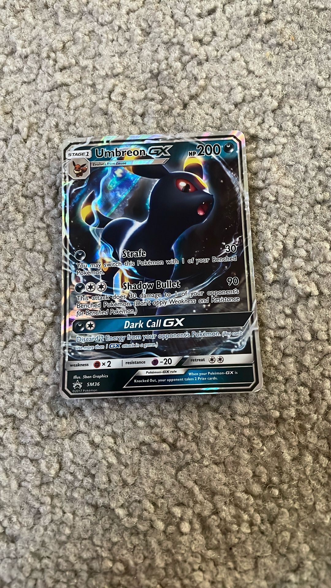 Umbreon GX Pokémon Card
