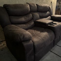 Recliner Loveseats W/ Cubby