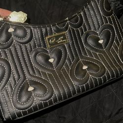 Original Betsey Johnson🫦 White Quilted Hearts Purse