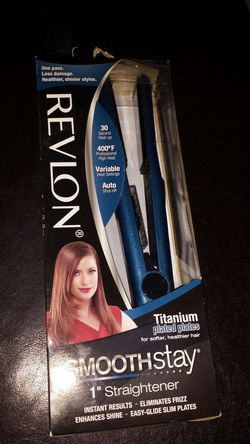 Revlon Smoothstay 1" Inch Titanium Plated Ionic Hair Straightener