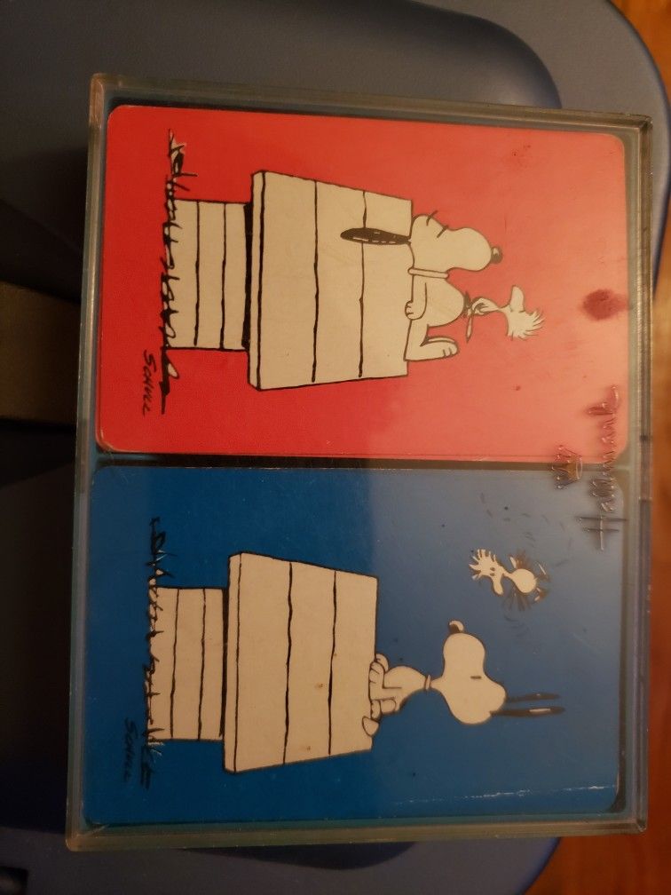 hallmark bridge playing cards snoopy