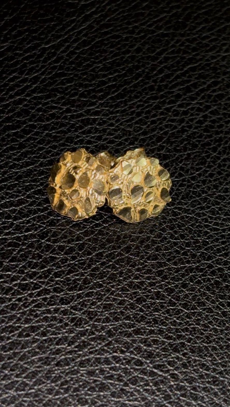 Gold Nugget Earrings