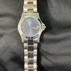 ESQ Swiss Mens E5099 Blue Dial Sunburst Quartz Analog 36mm Watch 