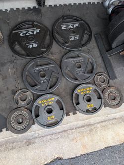 225LBS Cast Iron Olympic Grip Weight Plates