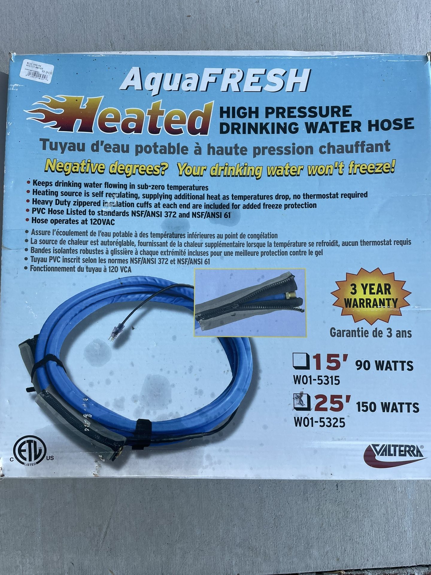 RV Heated Water Hose