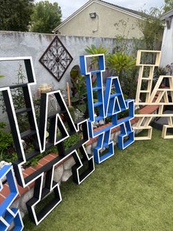 Wooden LA Sign