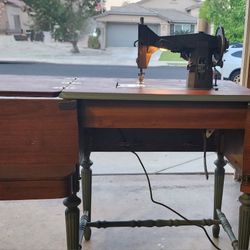 1940's Antique Kenmore Foldaway Cabinet Sewing Machine 